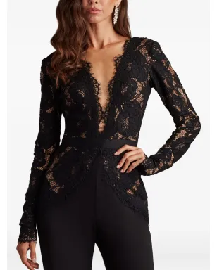 Tadashi Shoji レースパネル入りジャンプスーツ - サムネイル1