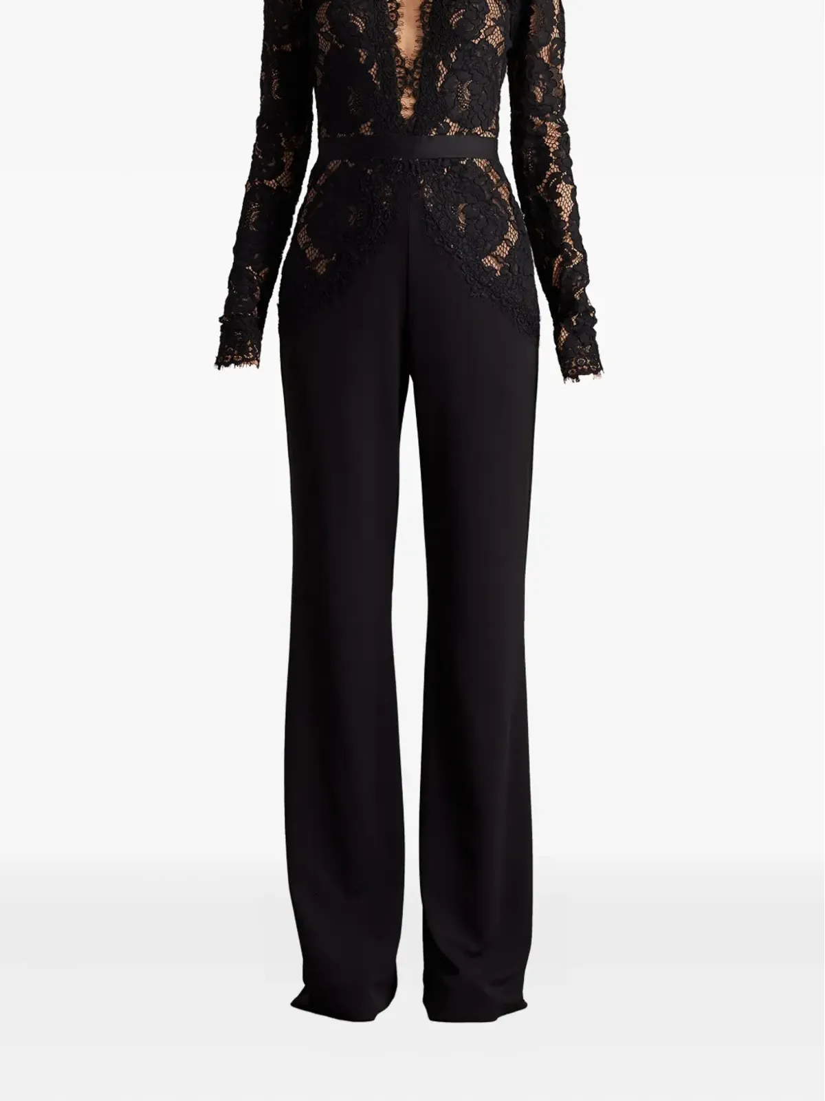 Tadashi Shoji レースパネル入りジャンプスーツ - 画像3