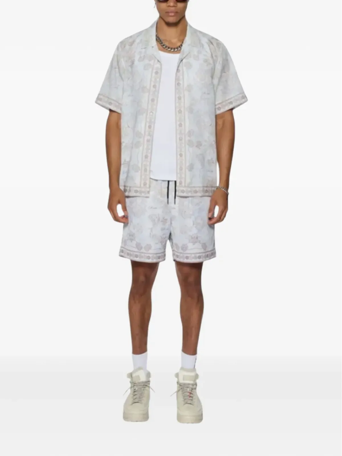 Ksubi エタニティ花柄プリント ウエストゴムショーツ - 画像2