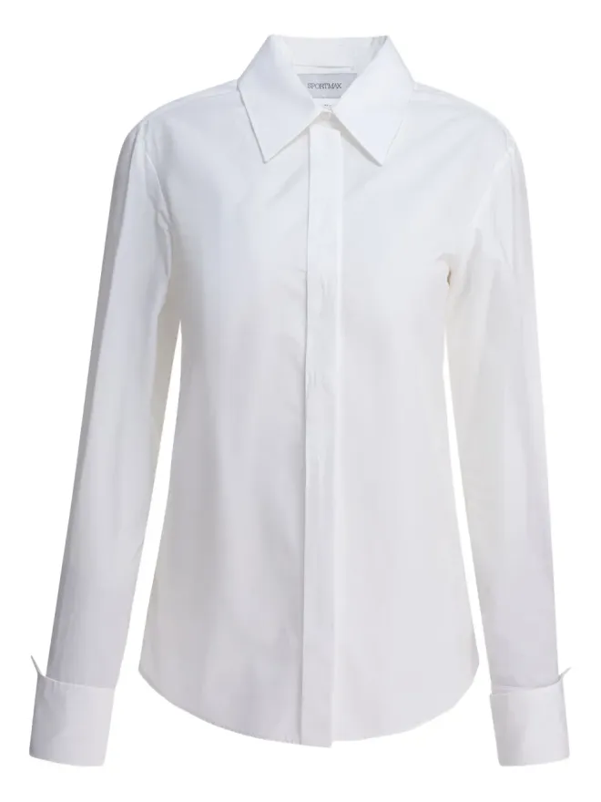 Max Mara Max Mara 白の長袖ボタンカフスシャツの商品画像