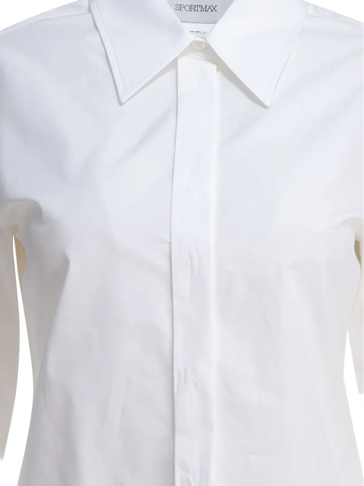 Max Mara 白の長袖ボタンカフスシャツ - 画像3