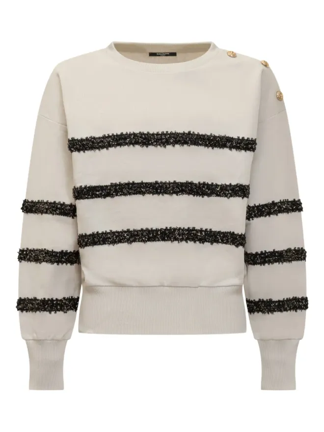 Balmain Kids Balmain Kids エンベリッシュド・ストライプ・スウェットシャツの商品画像