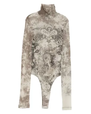 Jean Paul Gaultier メダイオンプリント ボディスーツ - Grey - サムネイル1