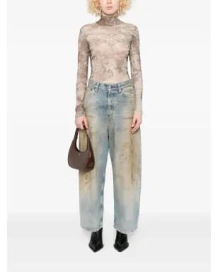 Jean Paul Gaultier メダイオンプリント ボディスーツ - Grey - サムネイル2