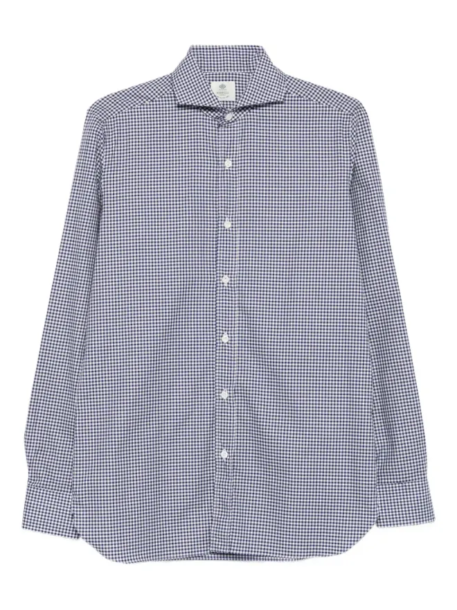 Borrelli Borrelli gingham-check shirt - Blueの商品画像