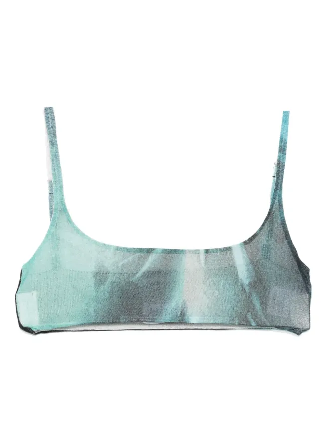 Jean Paul Gaultier Jean Paul Gaultier アブストラクトプリントトップス ブルーの商品画像