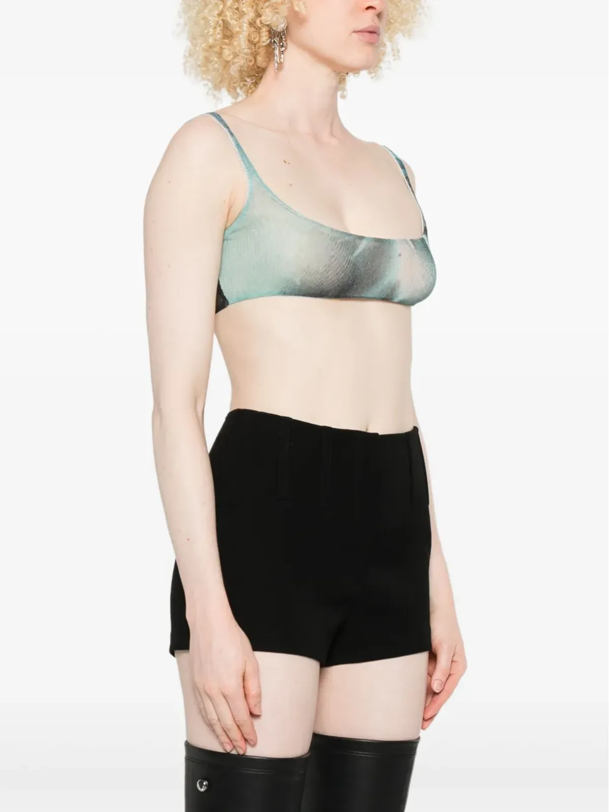 Jean Paul Gaultier アブストラクトプリントトップス ブルー - 画像3