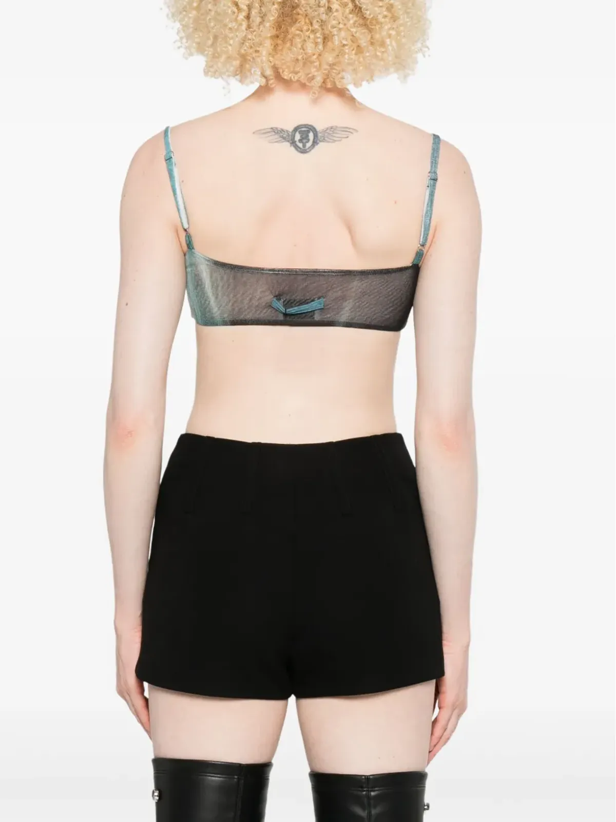 Jean Paul Gaultier アブストラクトプリントトップス ブルー - 画像4