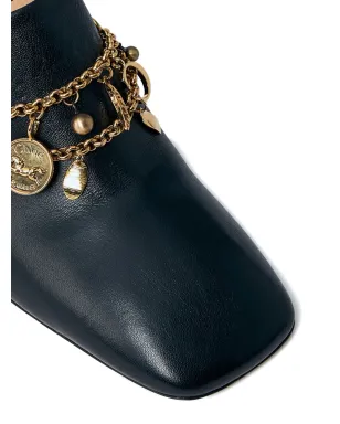 Chloé 80mm チャーム付きヒールミュール ブラック - サムネイル5