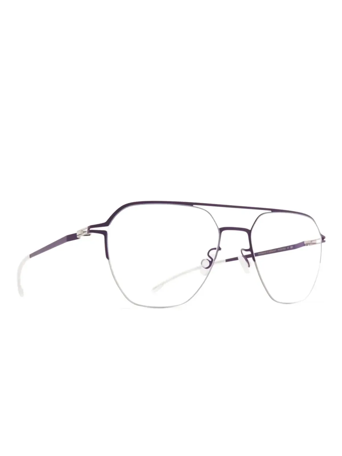 Mykita ダブルブリッジ パイロットフレーム眼鏡 - ブラック - 画像2