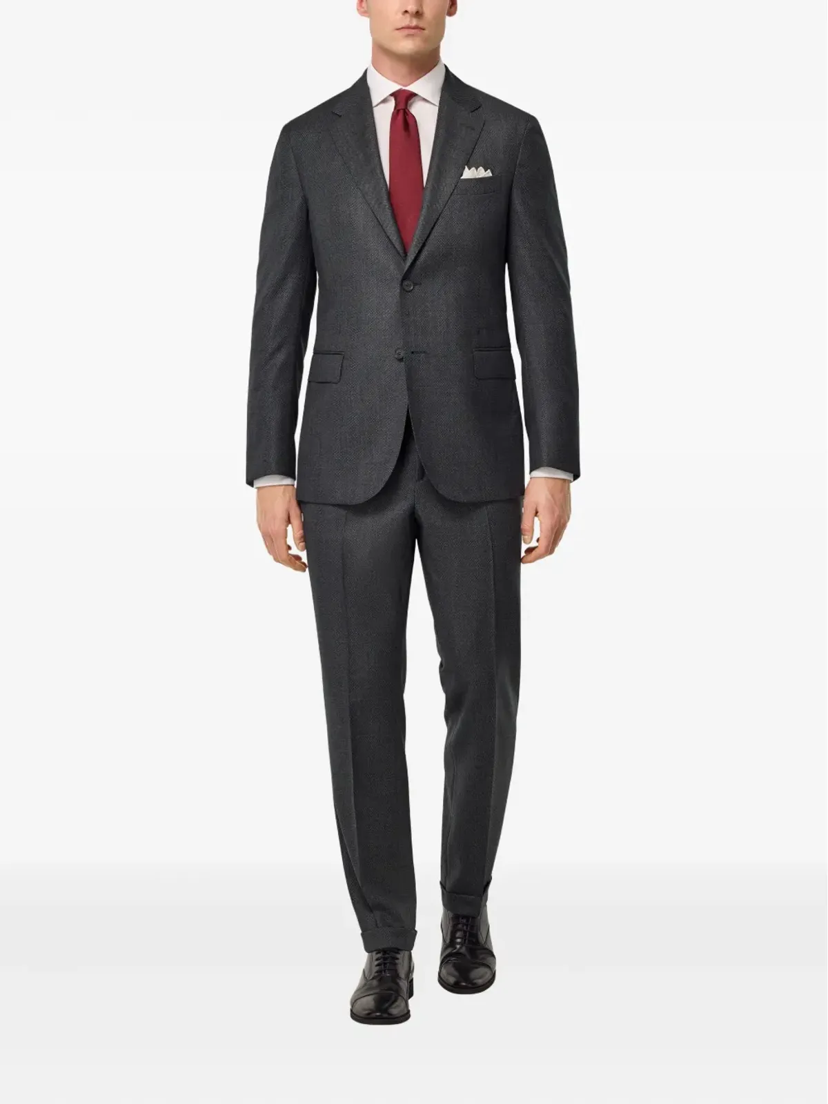 Boggi Milano バードアイ柄 バージンウール ブレザー ブラック - 画像2