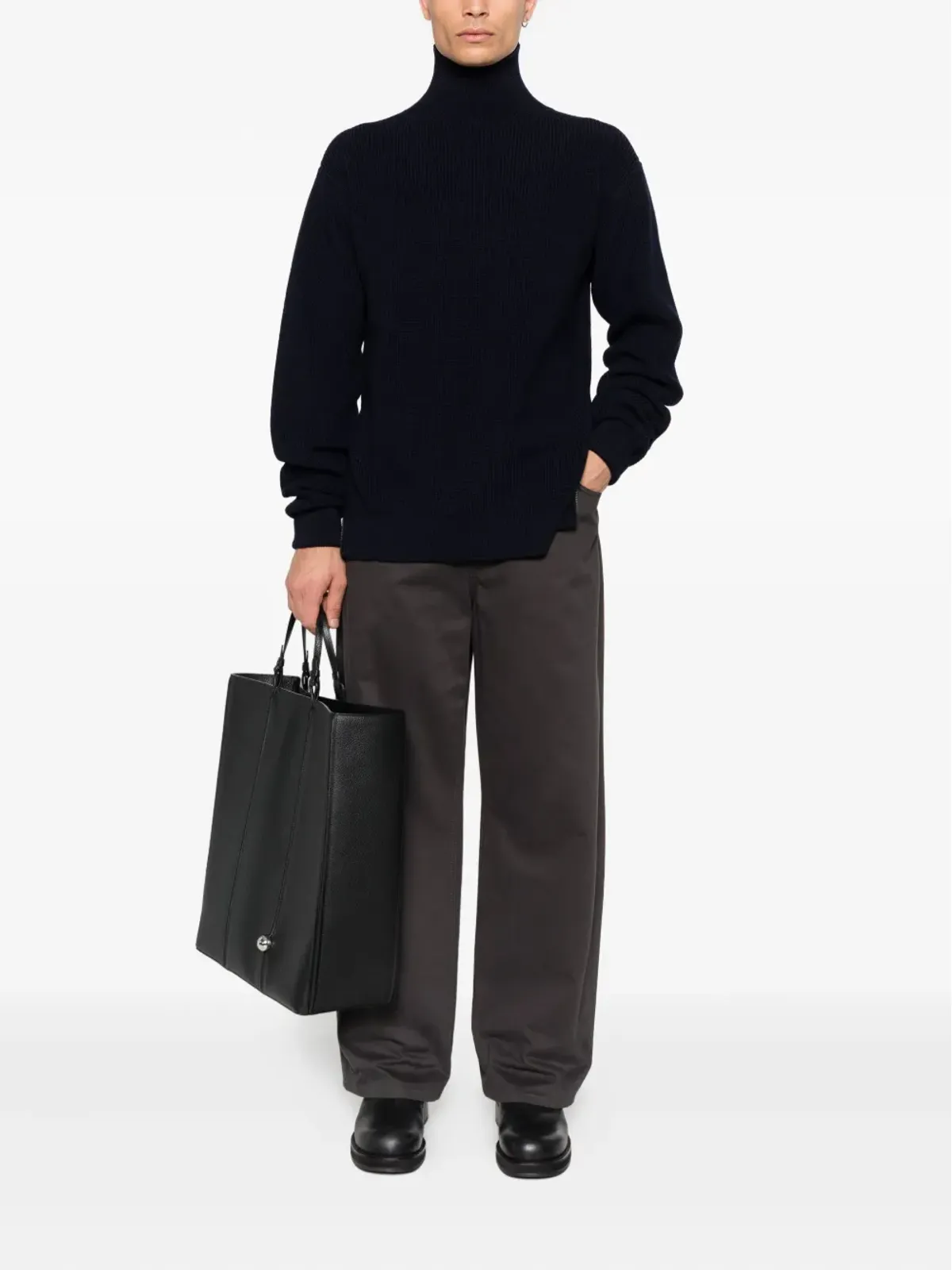 JIL SANDER+ リブ編みハイネックセーター - 画像2