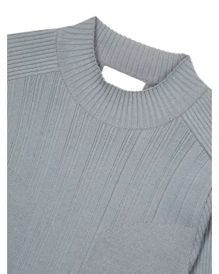 TOMBOY モックネックリブTシャツ グレー - サムネイル4