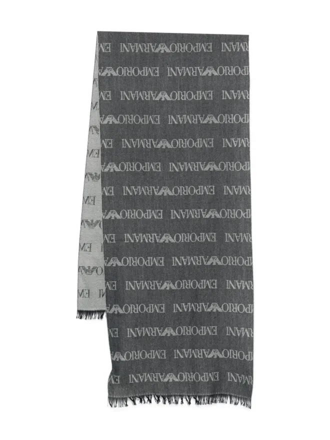 Emporio Armani Emporio Armani ロゴパターン スカーフ ブルーの商品画像