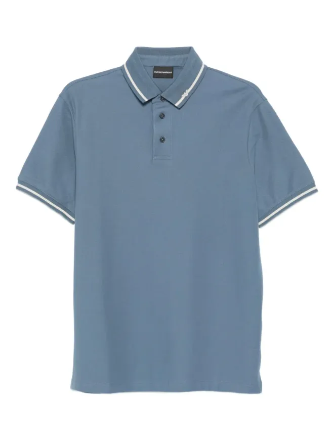 Emporio Armani Emporio Armani チップドカラー コットン ポロシャツの商品画像