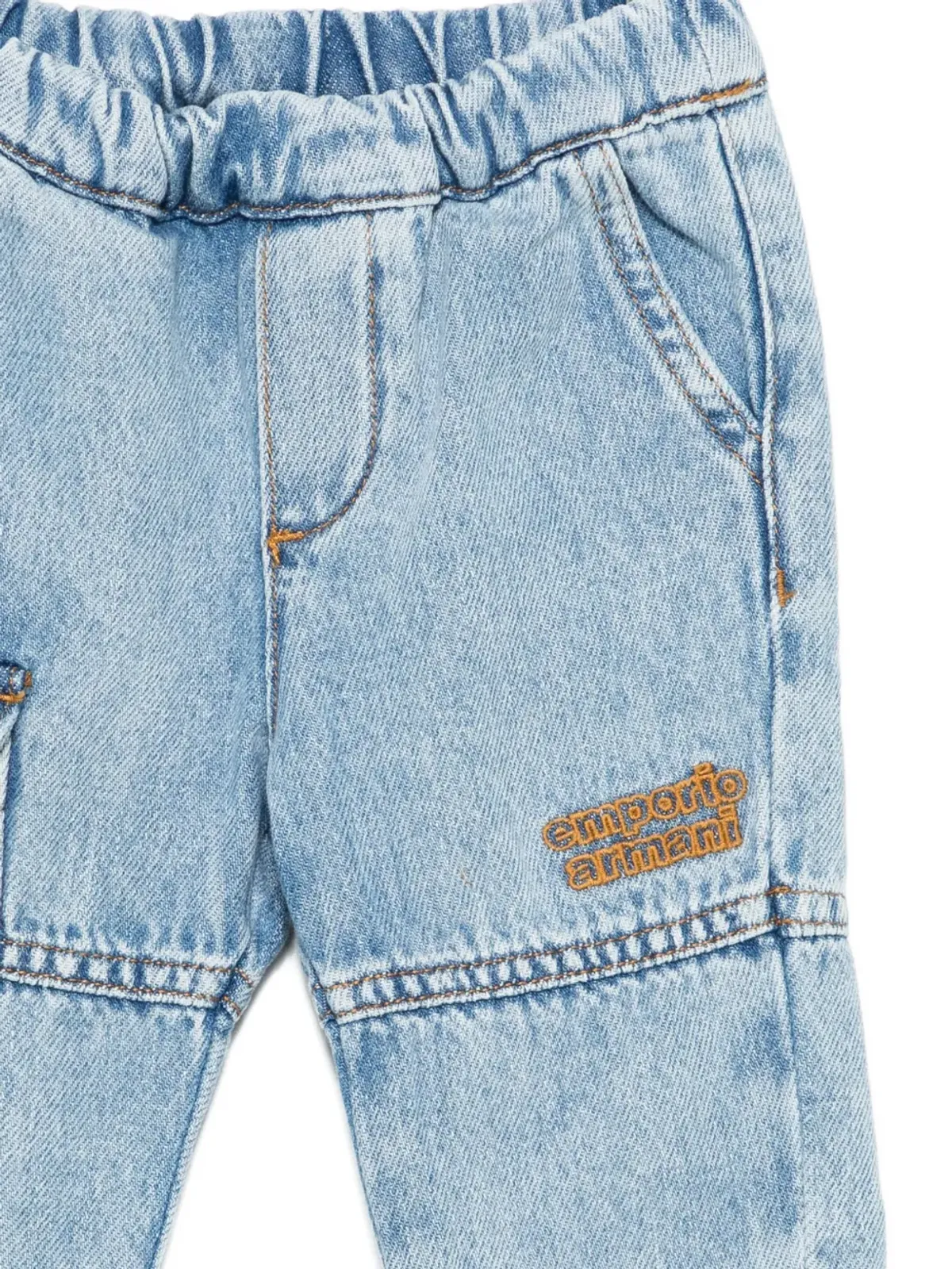 Emporio Armani Kids ロゴ刺繍カーゴパンツ - 画像3