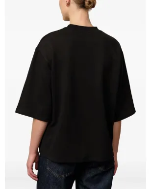 HERSKIND Linette 刺繍ロゴ Tシャツ - ブラック - サムネイル3