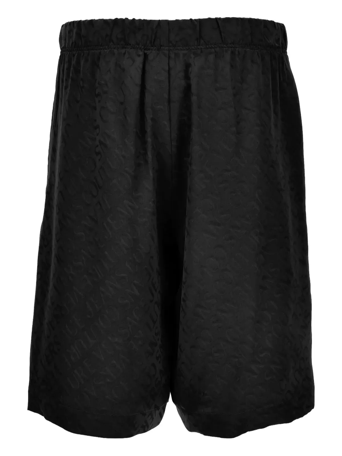 Versace Jeans Couture Versace Allover ロゴプリント エラスティックウェスト ショーツ - ブラック - 画像2