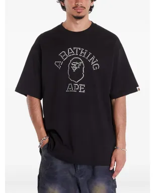 A BATHING APE® スタッズ装飾 Tシャツ - ブラック - サムネイル1