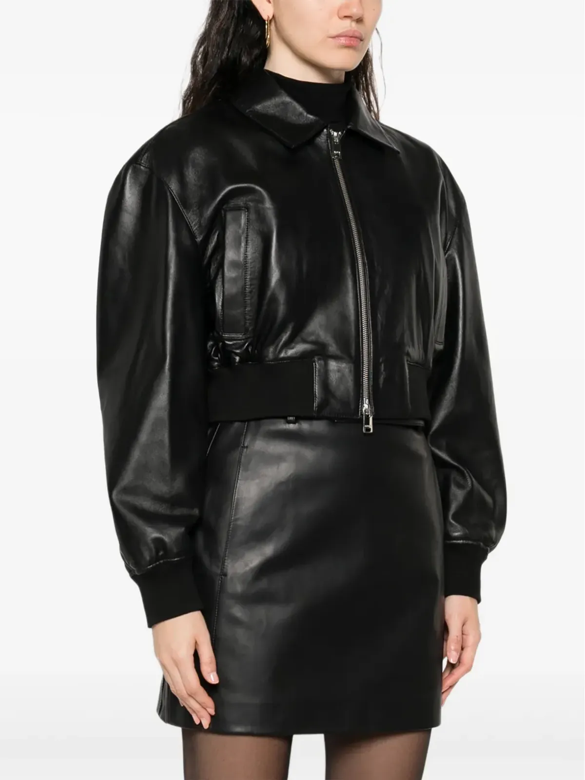 Arma Desy クロップド zip-front レザー ジャケット - 画像3