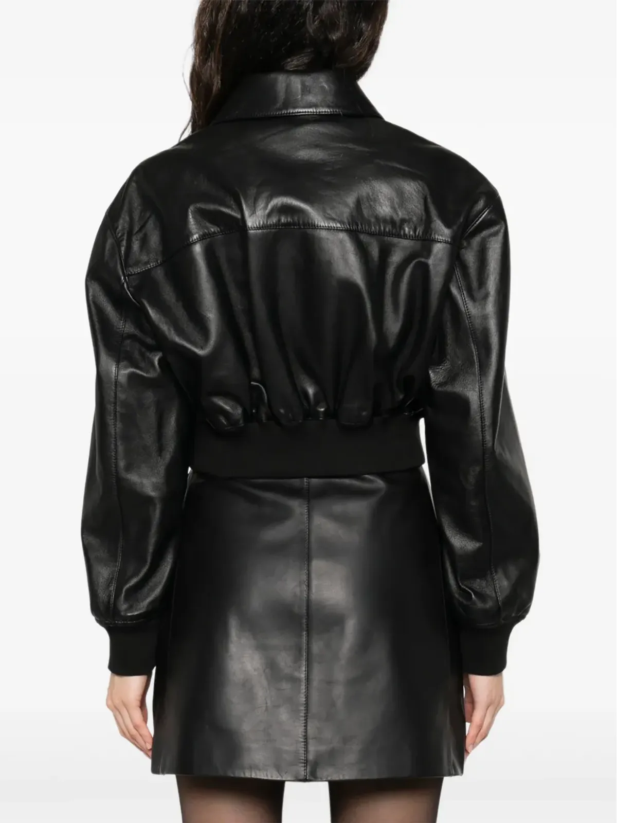 Arma Desy クロップド zip-front レザー ジャケット - 画像4