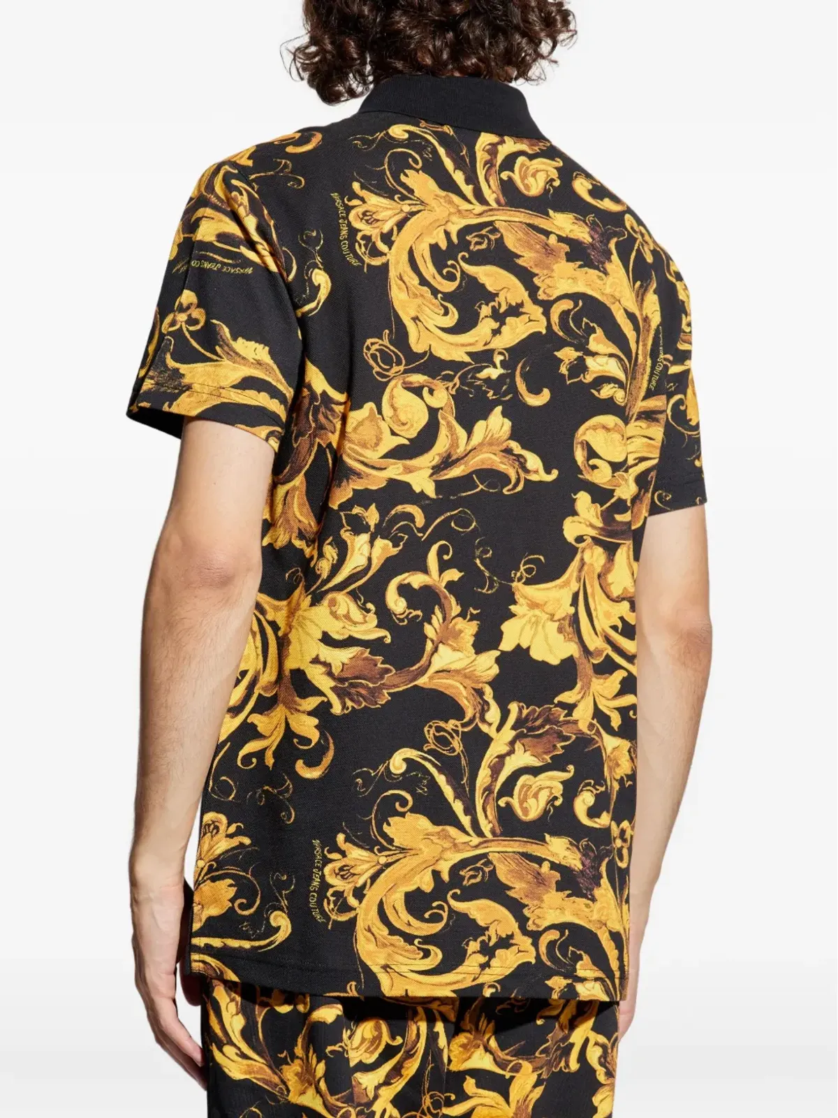 Versace Jeans Couture バロックプリント パネルポロシャツ - 画像4