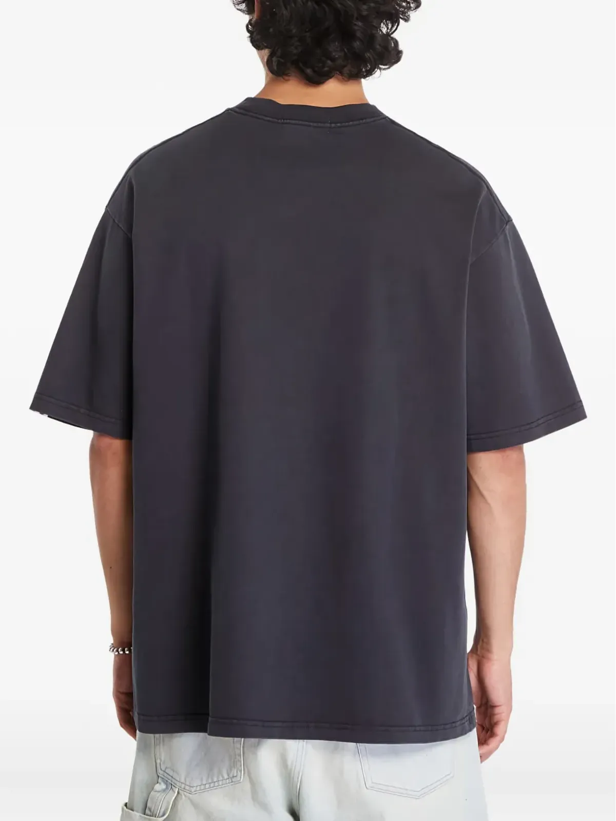 A BATHING APE® ガーメントダイ ラインストーン ロゴ コットンTシャツ - 画像4