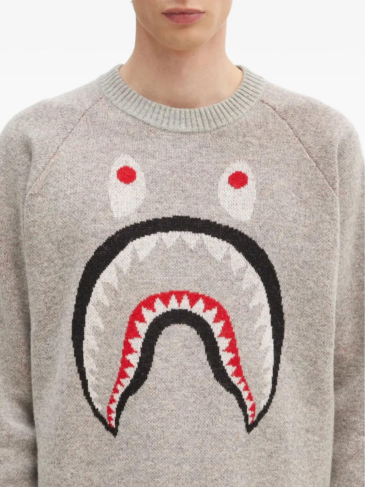 A BATHING APE® シャーク ラグランセーター - 画像5