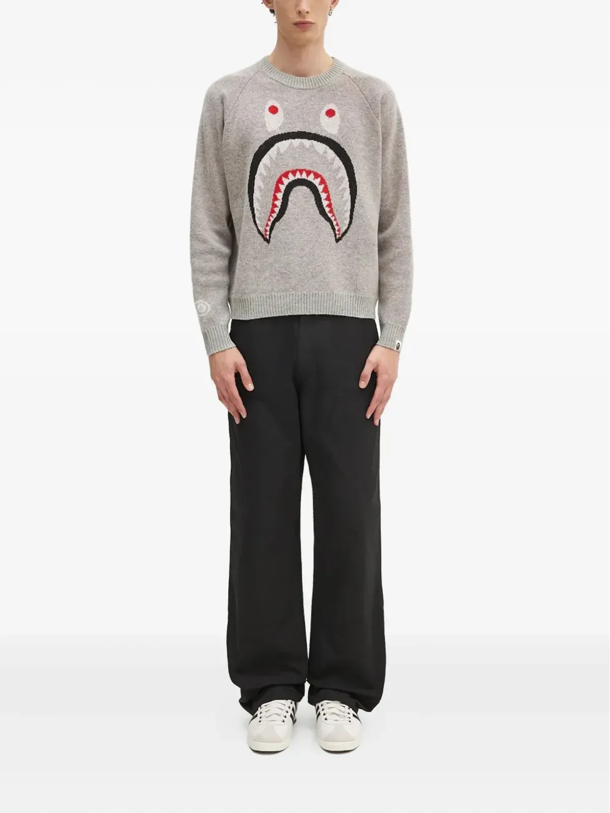 A BATHING APE® シャーク ラグランセーター - 画像2