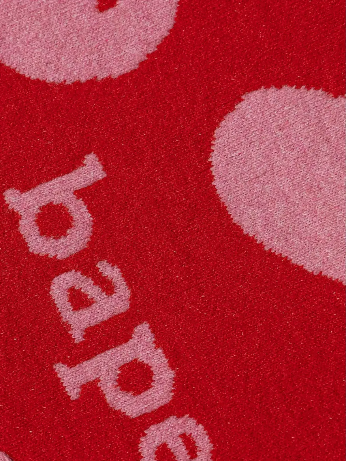 A BATHING APE® ハート柄フリンジスカーフ - 画像3