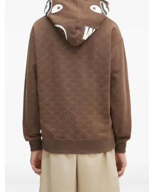 A BATHING APE® コレージュモノグラム シャークモチーフ ジップアップフーディ ブラウン - サムネイル4