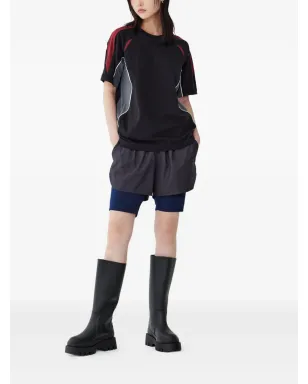 TOMBOY layered pocketed knee-length shorts - Grey - サムネイル2
