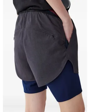 TOMBOY layered pocketed knee-length shorts - Grey - サムネイル3