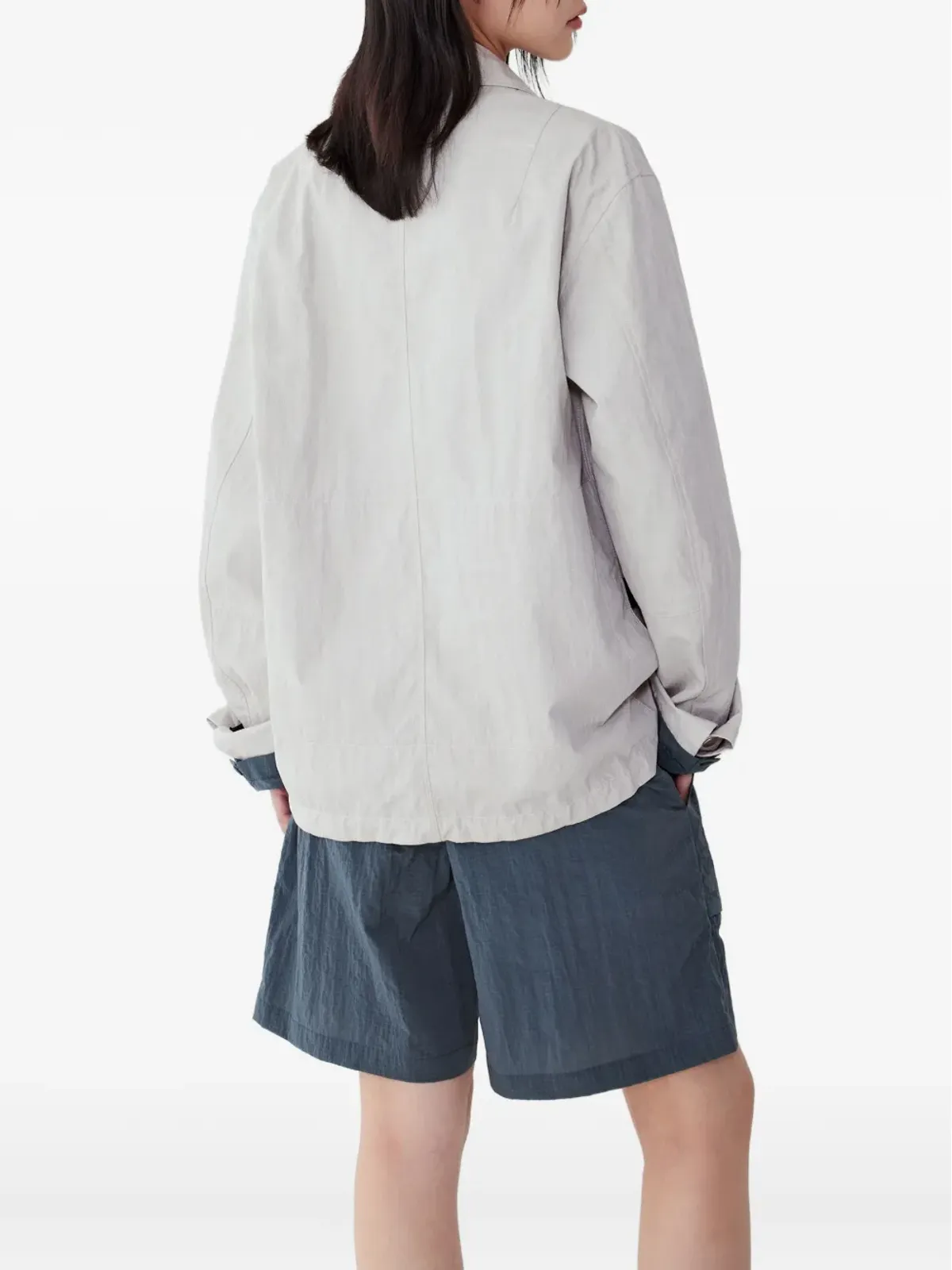 TOMBOY ポケットディテール付きドローストリング シャツジャケット - グレー - 画像3
