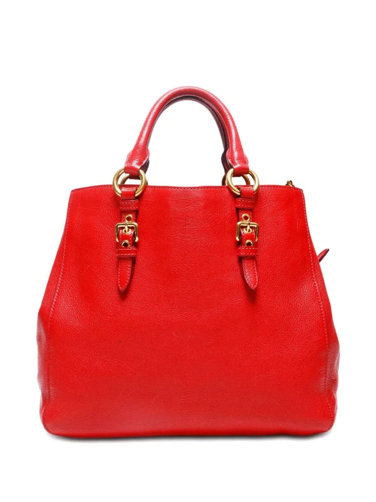 Miu Miu ビンテージ レザー トートバッグ - レッド - 画像2