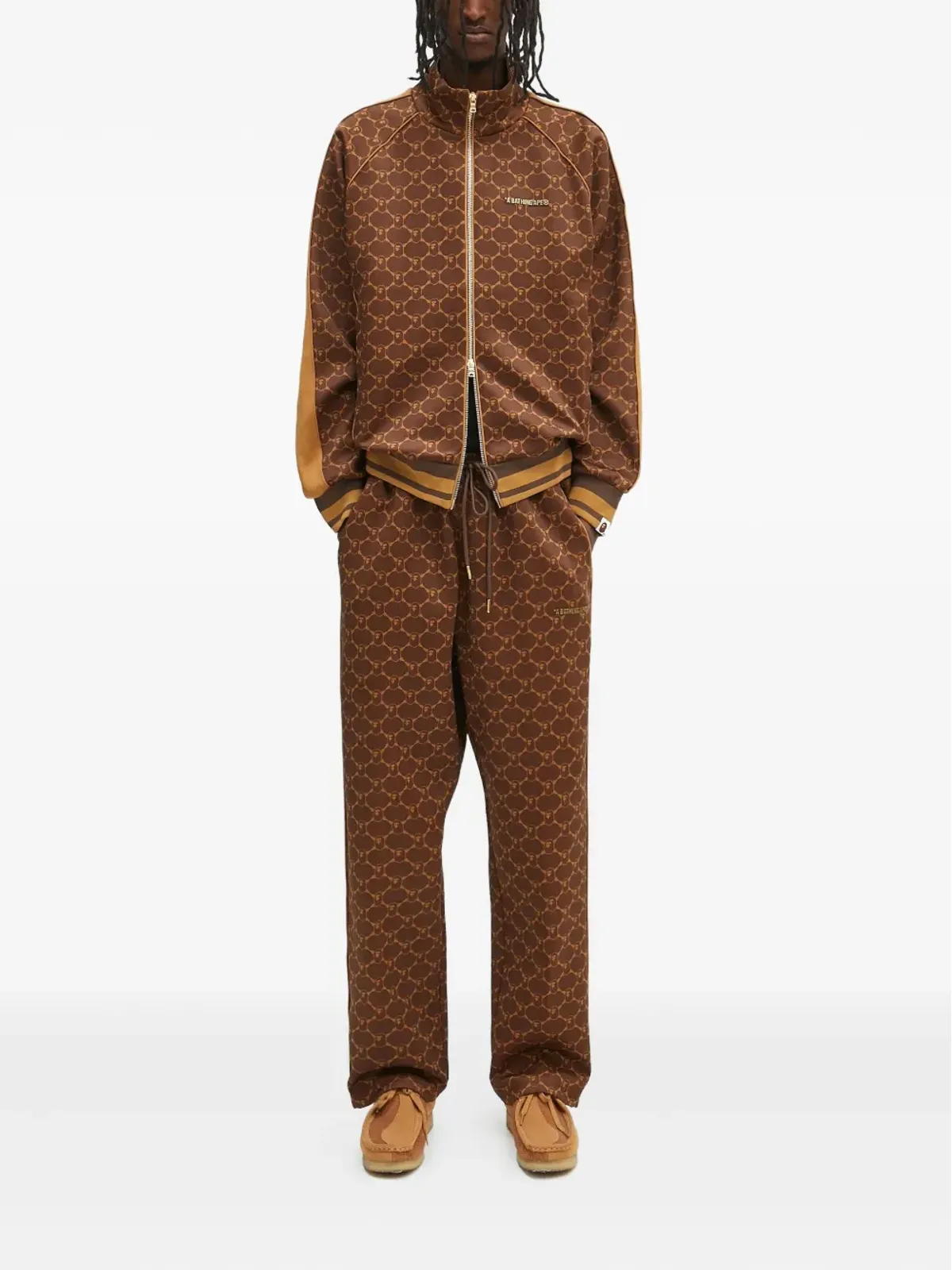 A BATHING APE® ロゴプリント サイドストライプパンツ - 画像2