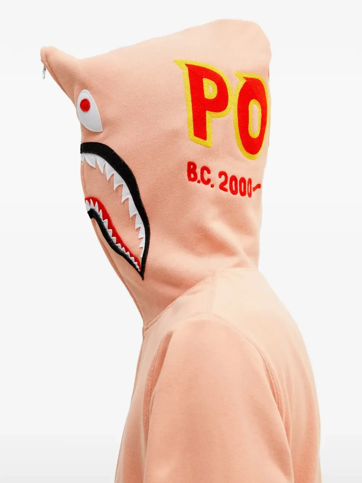 A BATHING APE® シャークモチーフ ジップアップフーディー - ピンク - 画像5
