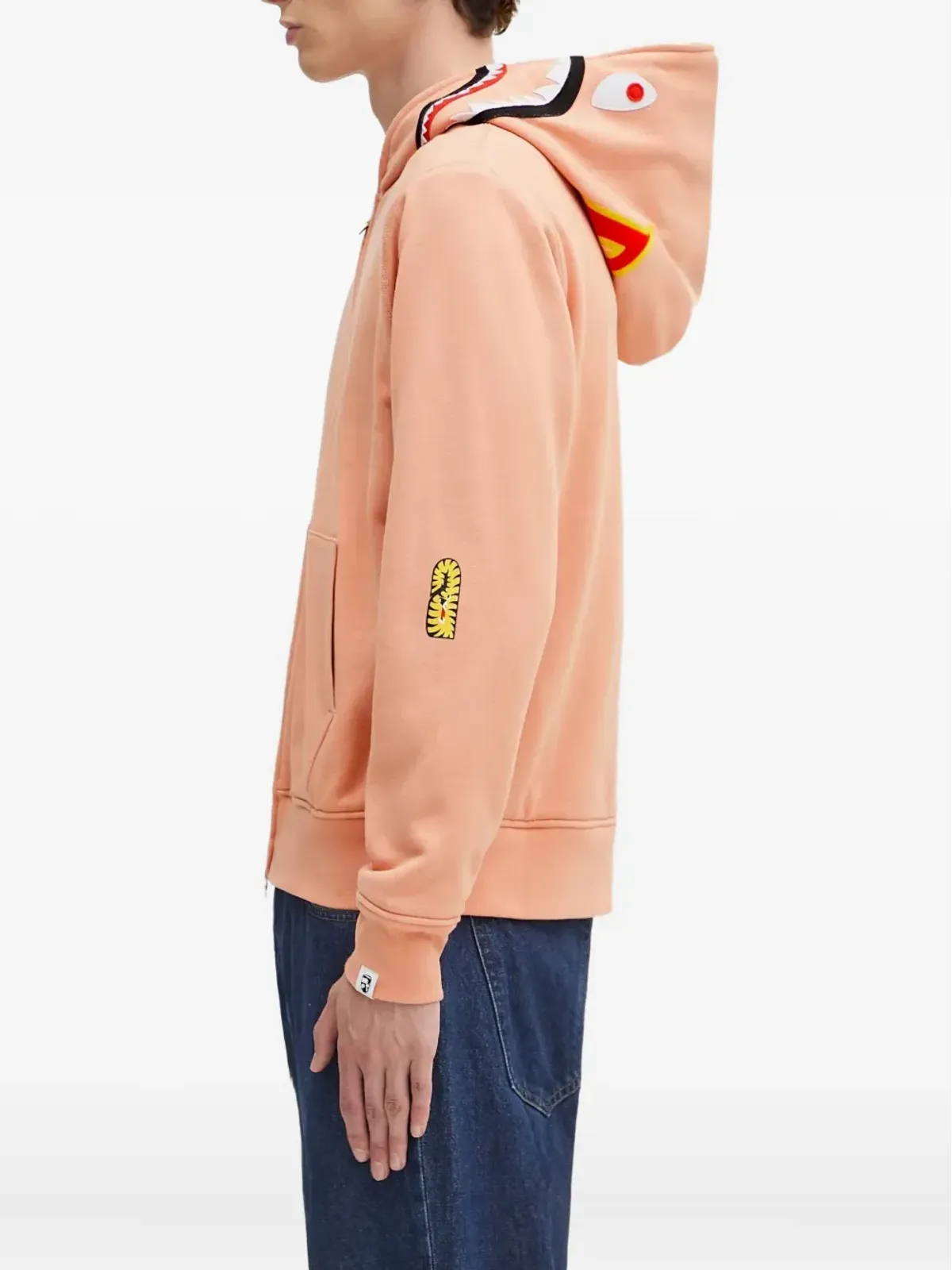 A BATHING APE® シャークモチーフ ジップアップフーディー - ピンク - 画像2