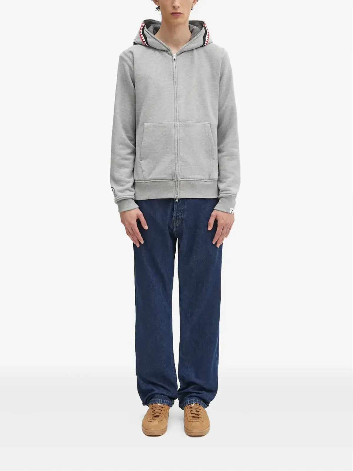 A BATHING APE® シャークフード付きジップアップスウェットシャツ - 画像2