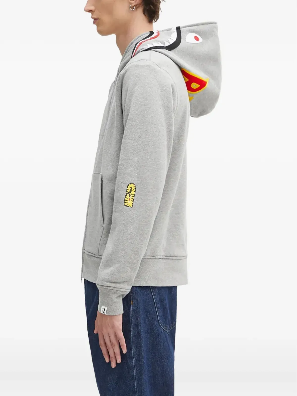 A BATHING APE® シャークフード付きジップアップスウェットシャツ - 画像3