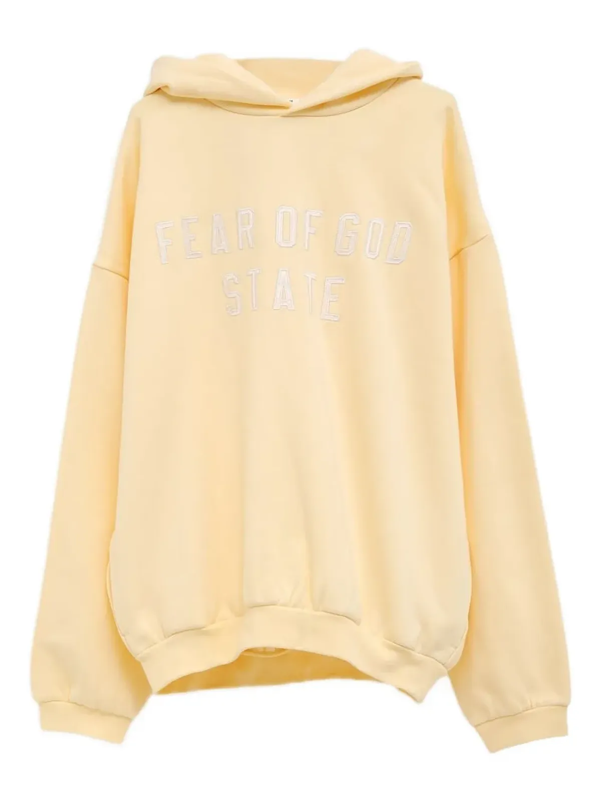 FEAR OF GOD ESSENTIALS 刺繍ロゴのフード付きパーカー イエロー - 画像1