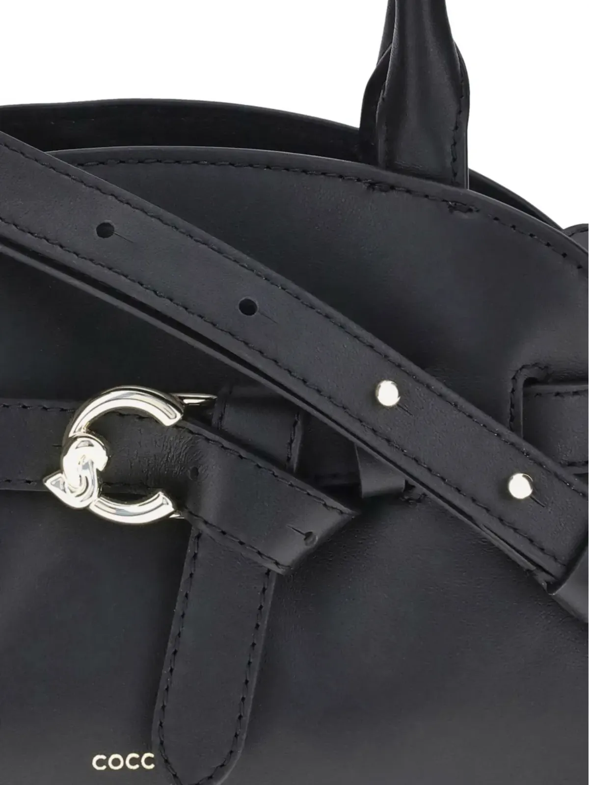 Coccinelle Sabine バックルディテール トップハンドル トートバッグ - ブラック - 画像3