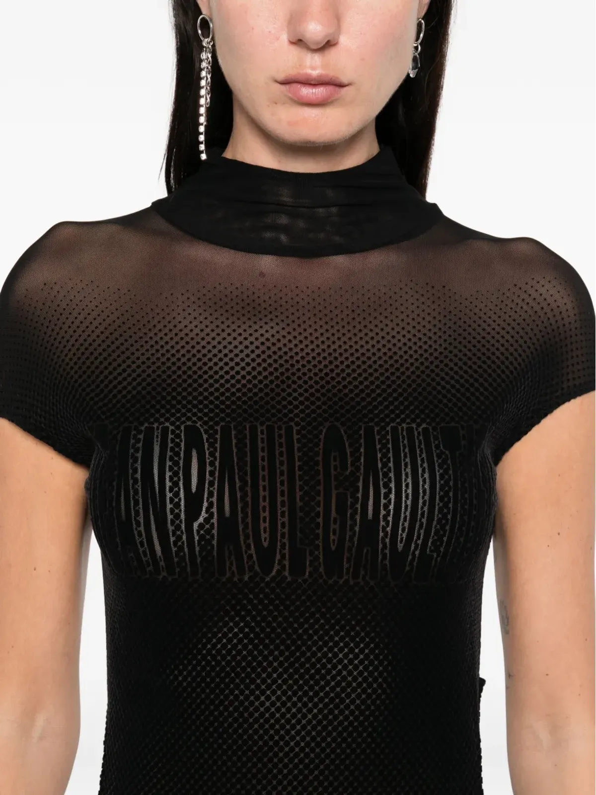 Jean Paul Gaultier メッシュパネル付きマキシドレス - 画像5