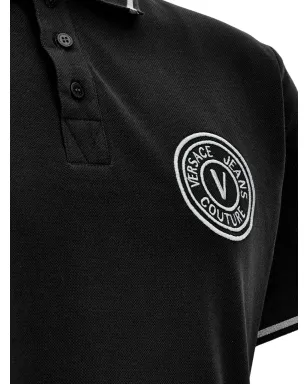 Versace Jeans Couture 刺繍ロゴ入りティップドポロシャツ - サムネイル4