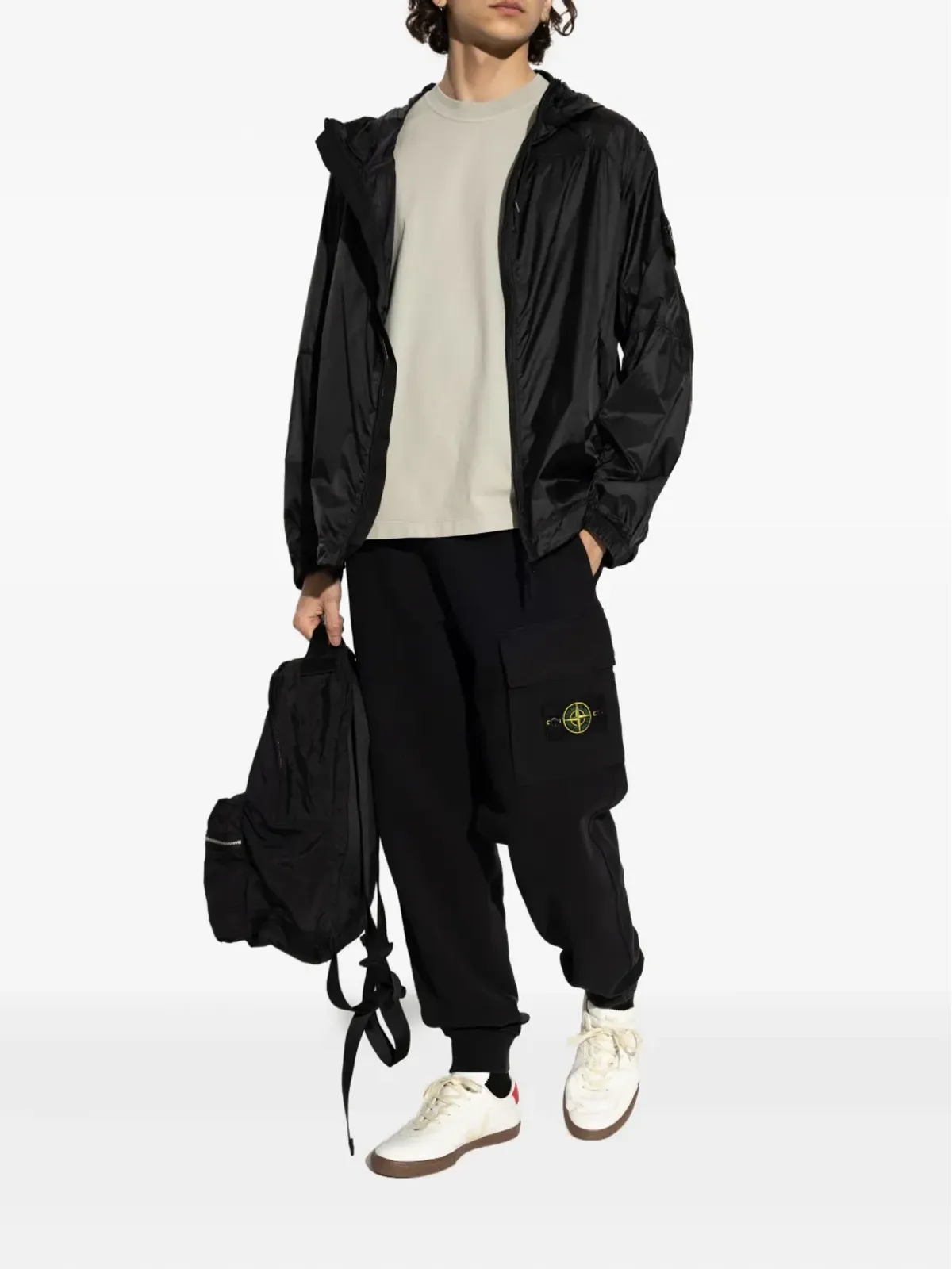 Stone Island ロゴパッチコットンTシャツ - 画像2