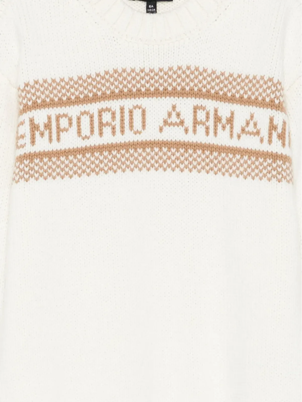 Emporio Armani Kids ロゴディテール ウール混紡セーター - 画像3
