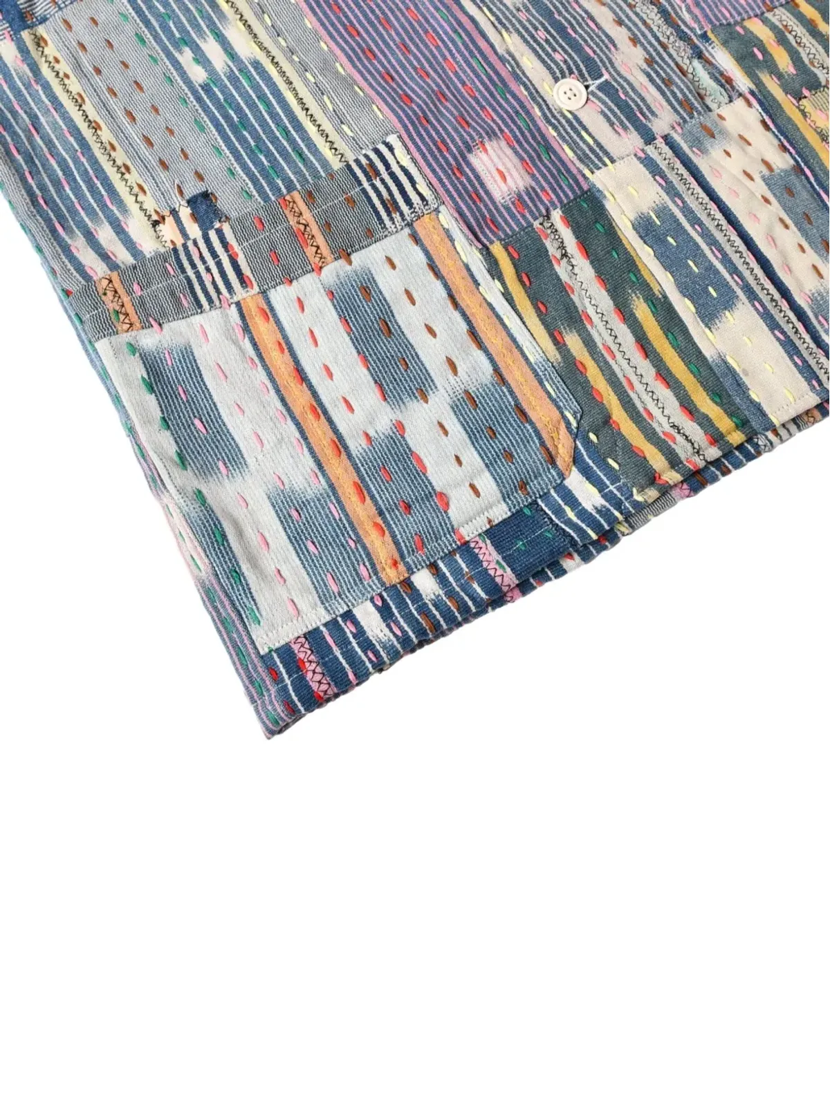 monitaly Italian Jail patchwork overshirt - 画像3