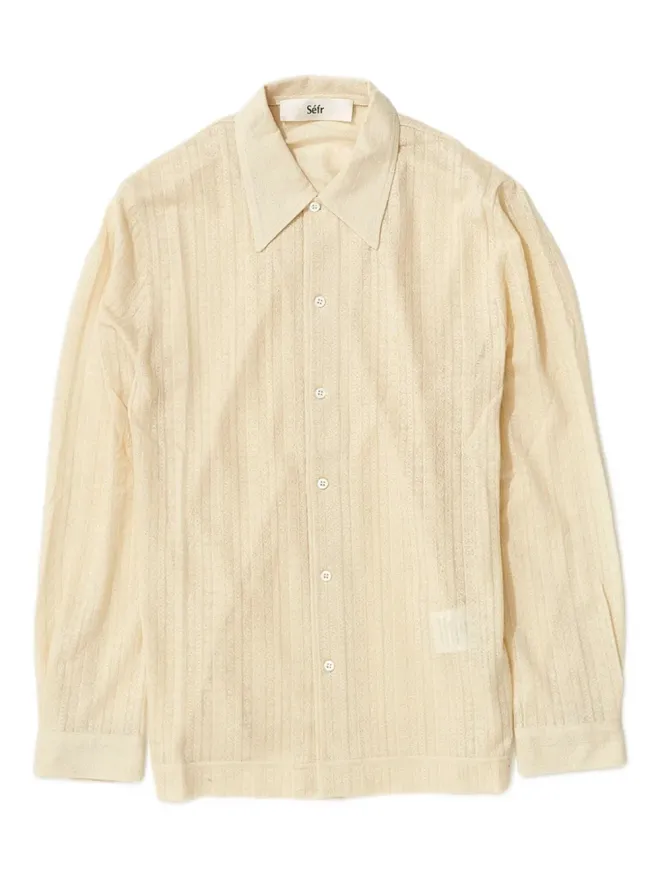 Séfr Séfr Ripley buttoned-up long-sleeve shirt - Neutralsの商品画像