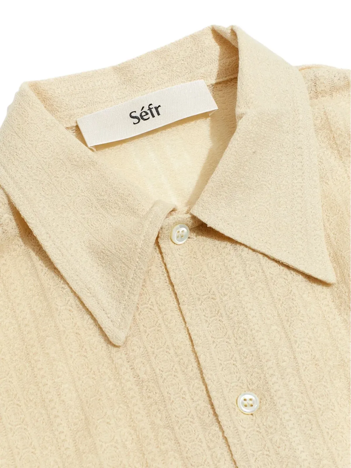 Séfr Ripley buttoned-up long-sleeve shirt - Neutrals - 画像3