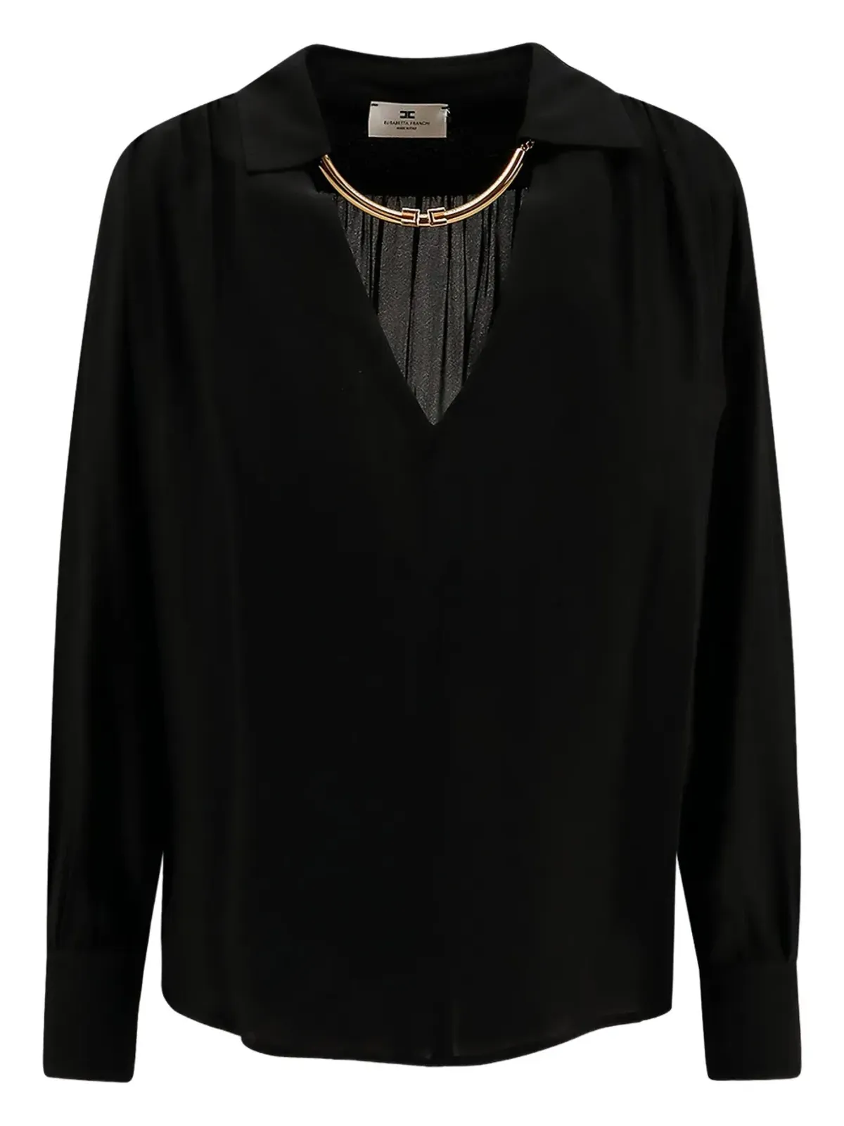 Elisabetta Franchi プリーツネックシャツ - 画像1